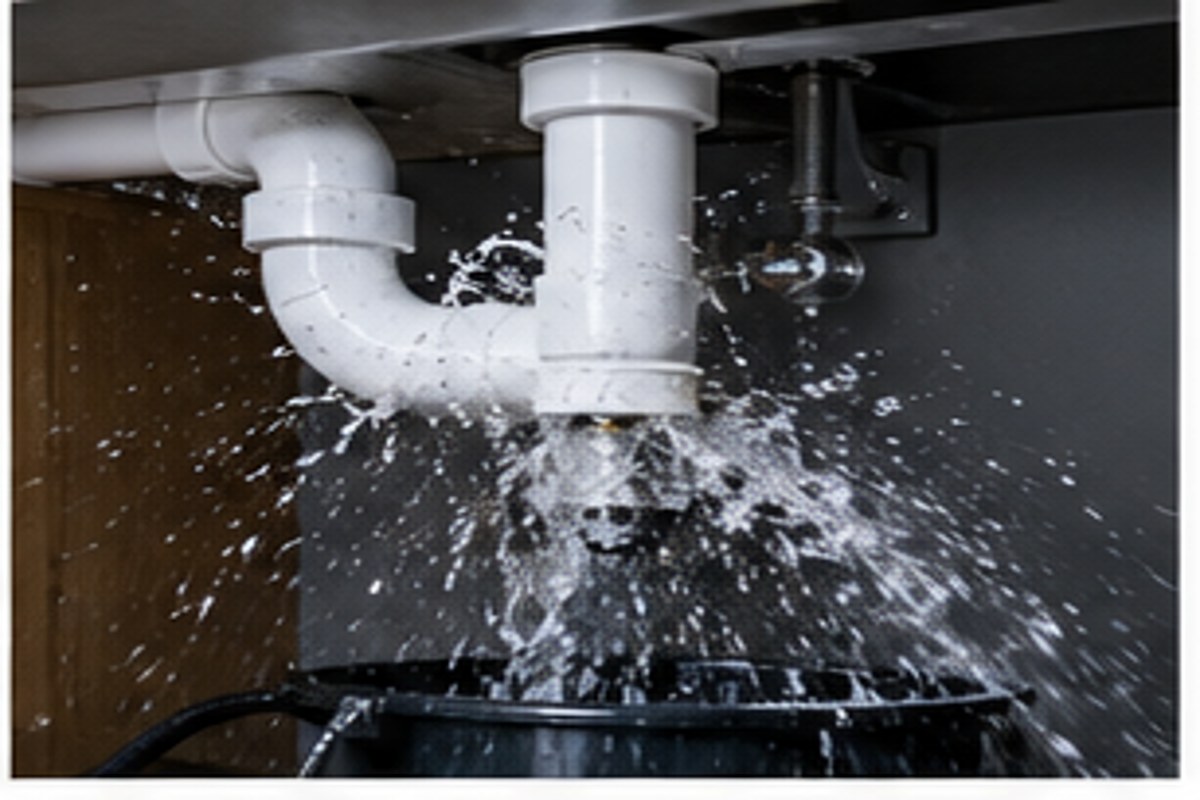 Burst or leaking residential plumbing pipe